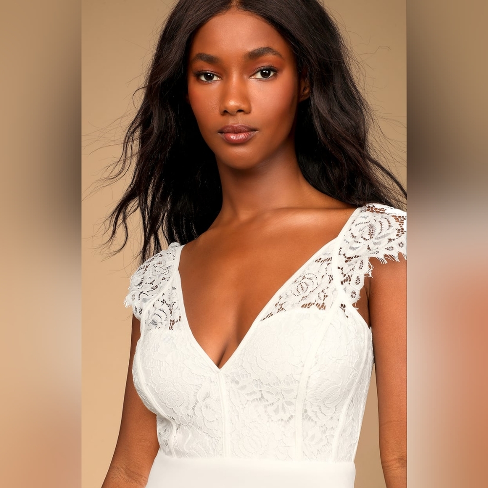 Cherish You Always White Lace Maxi Dress - Picture 2 of 5